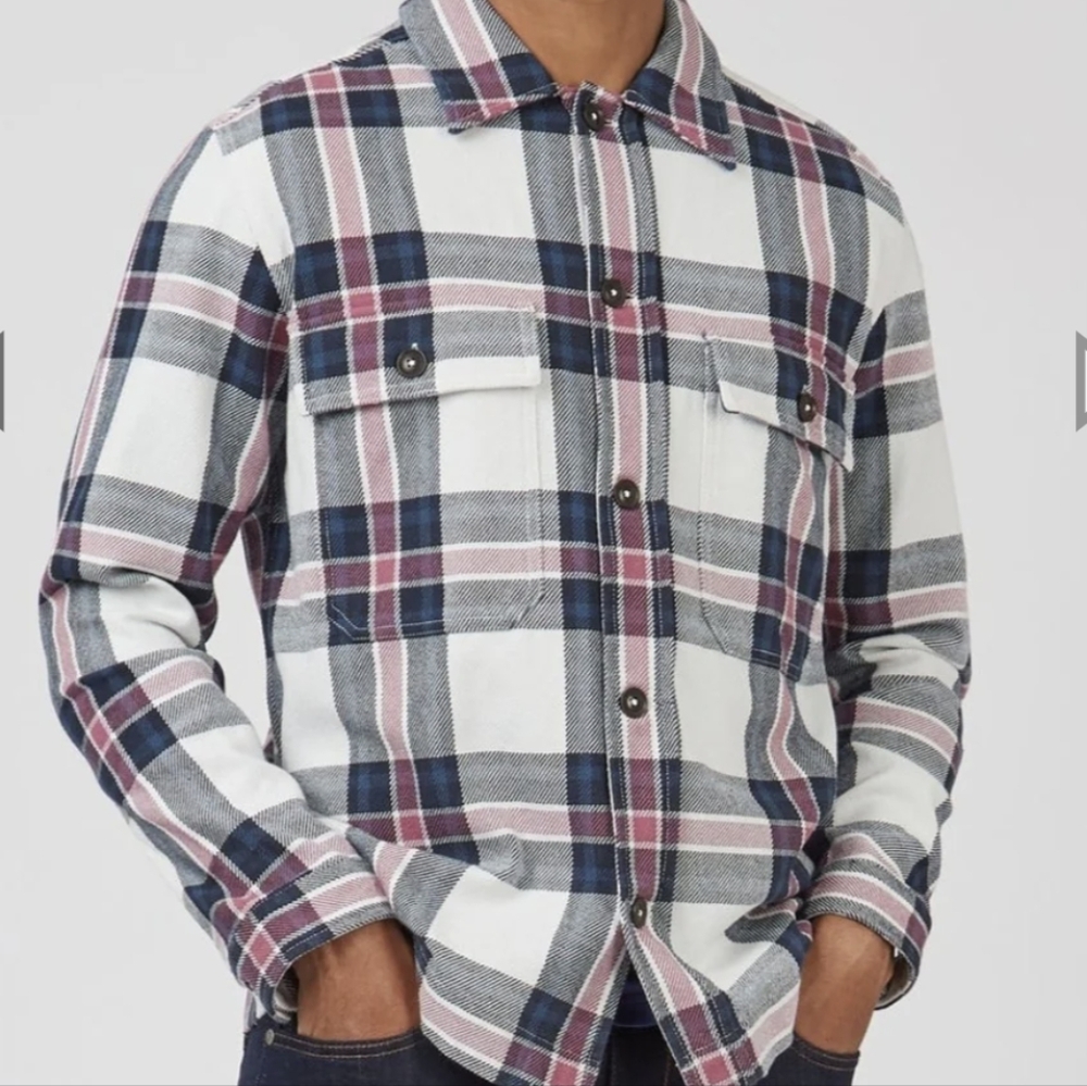 NWOT Ben Sherman Casual Twill Plaid Workwear Coat Jacket